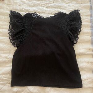 Zara Lace High-Neck Blouse